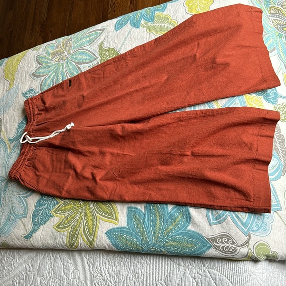 Roxy linen rust color pants XS - Picture 6 of 9